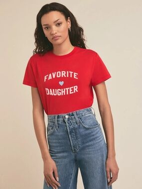 NWT- Favorite Daughter Haute Rouge Graphic Tee Women's Size Small